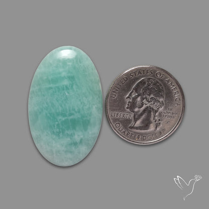 Silver Flash Amazonite Peru Cabochon