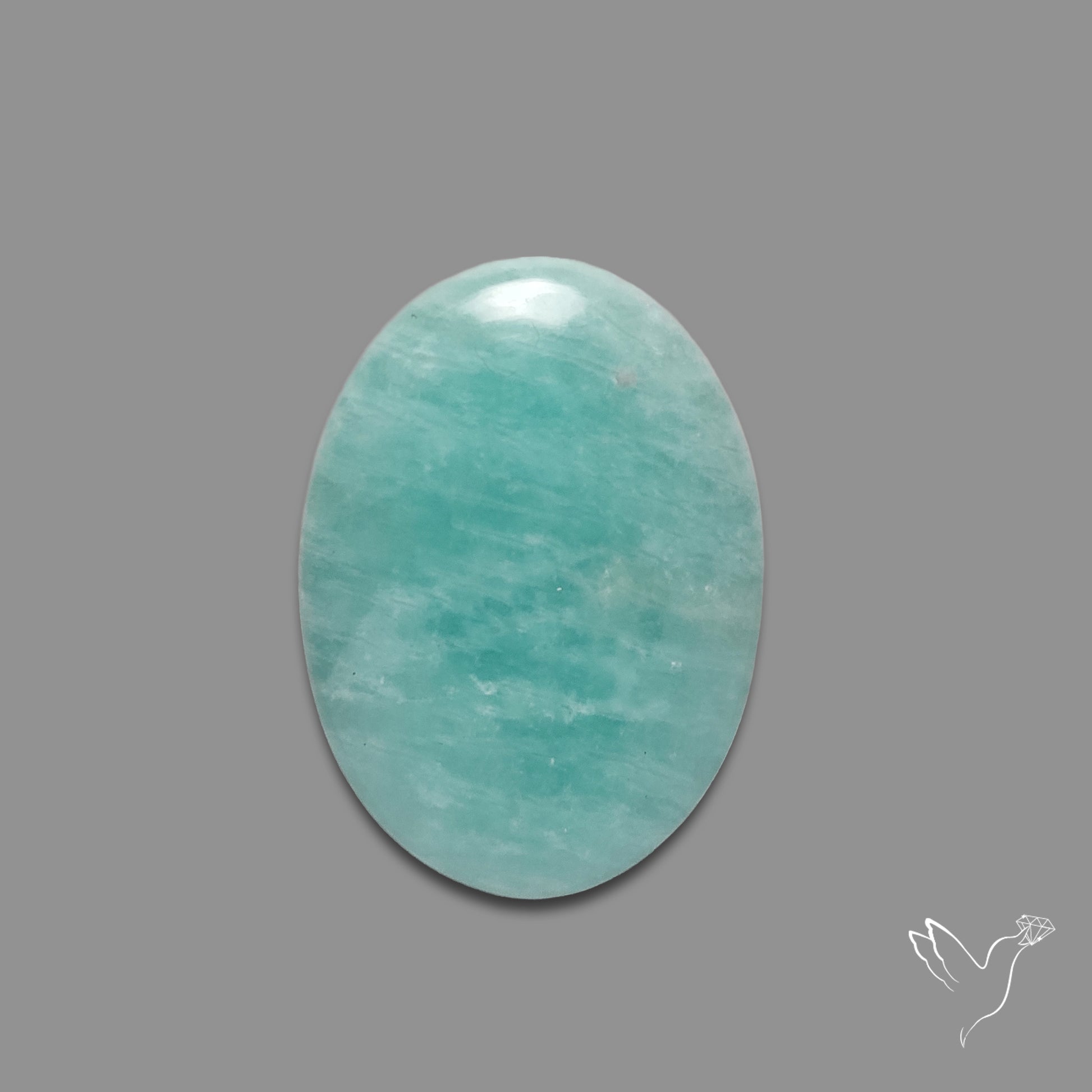 Silver Flash Amazonite Peru Cabochon