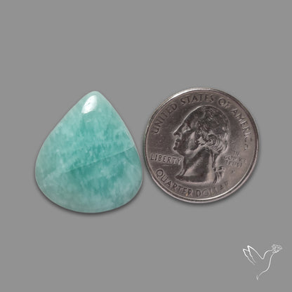 Silver Flash Amazonite Peru Cabochon