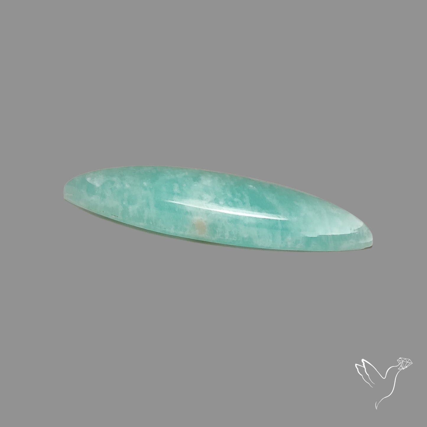 Silver Flash Amazonite Peru Cabochon
