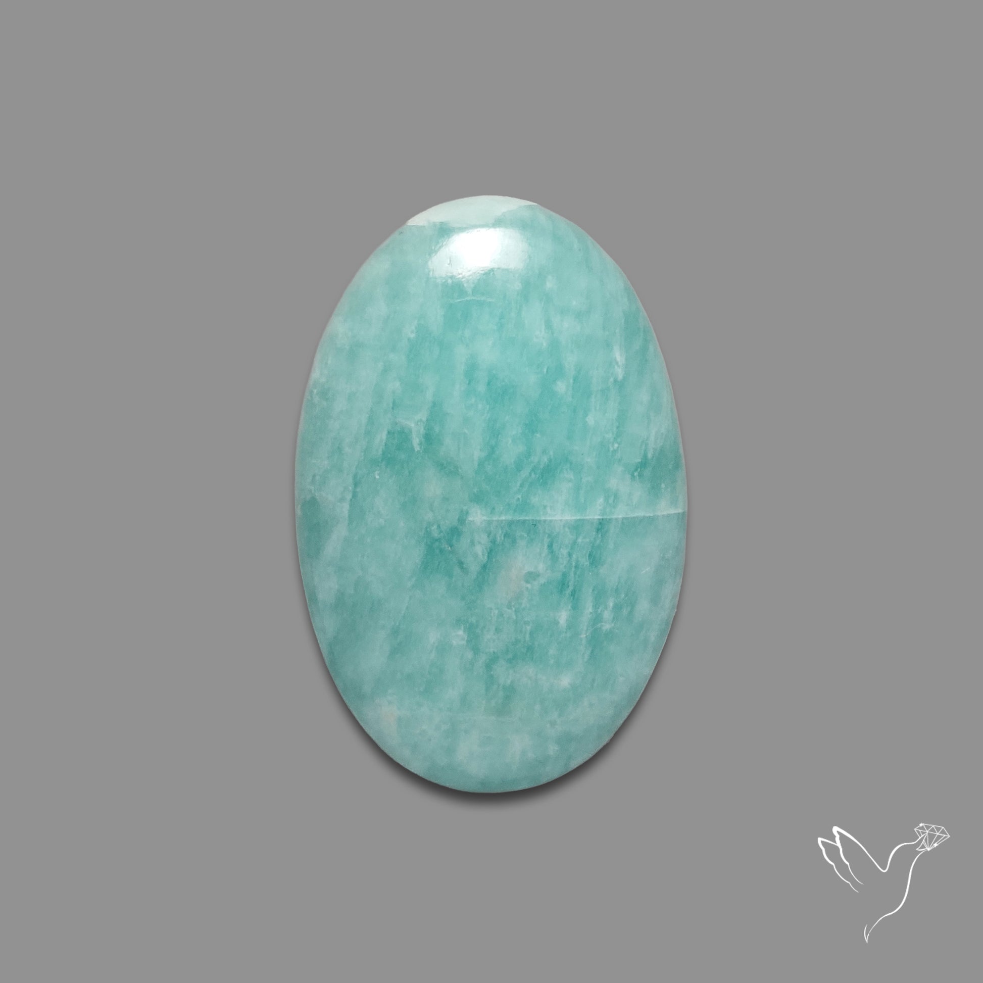 Silver Flash Amazonite Peru Cabochon