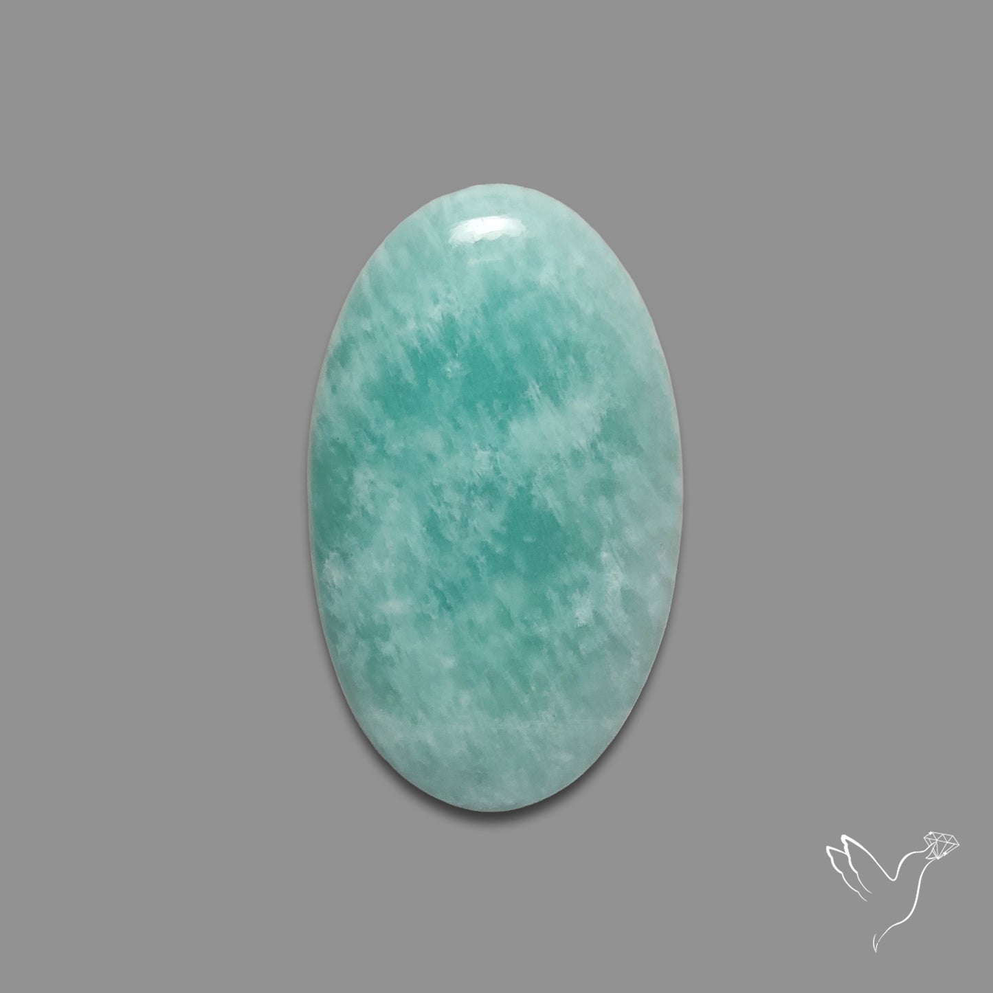 Silver Flash Amazonite Peru Cabochon