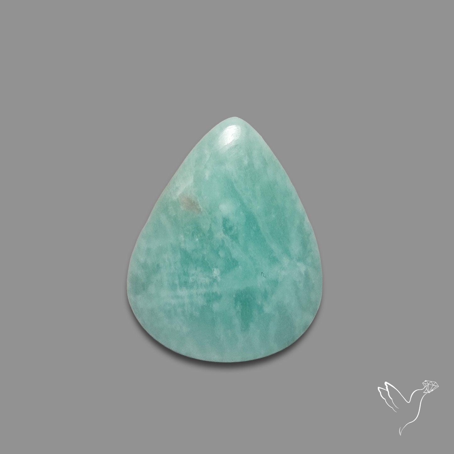 Silver Flash Amazonite Peru Cabochon