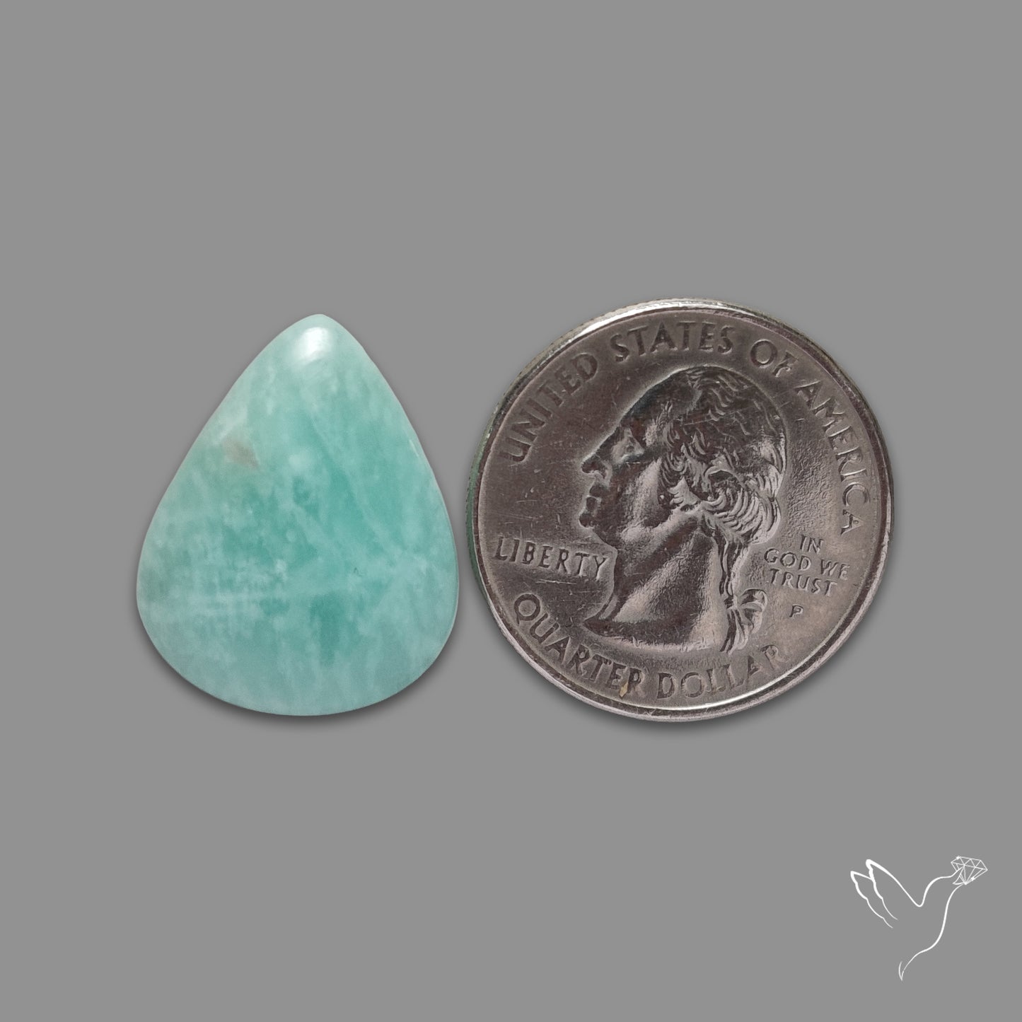 Silver Flash Amazonite Peru Cabochon