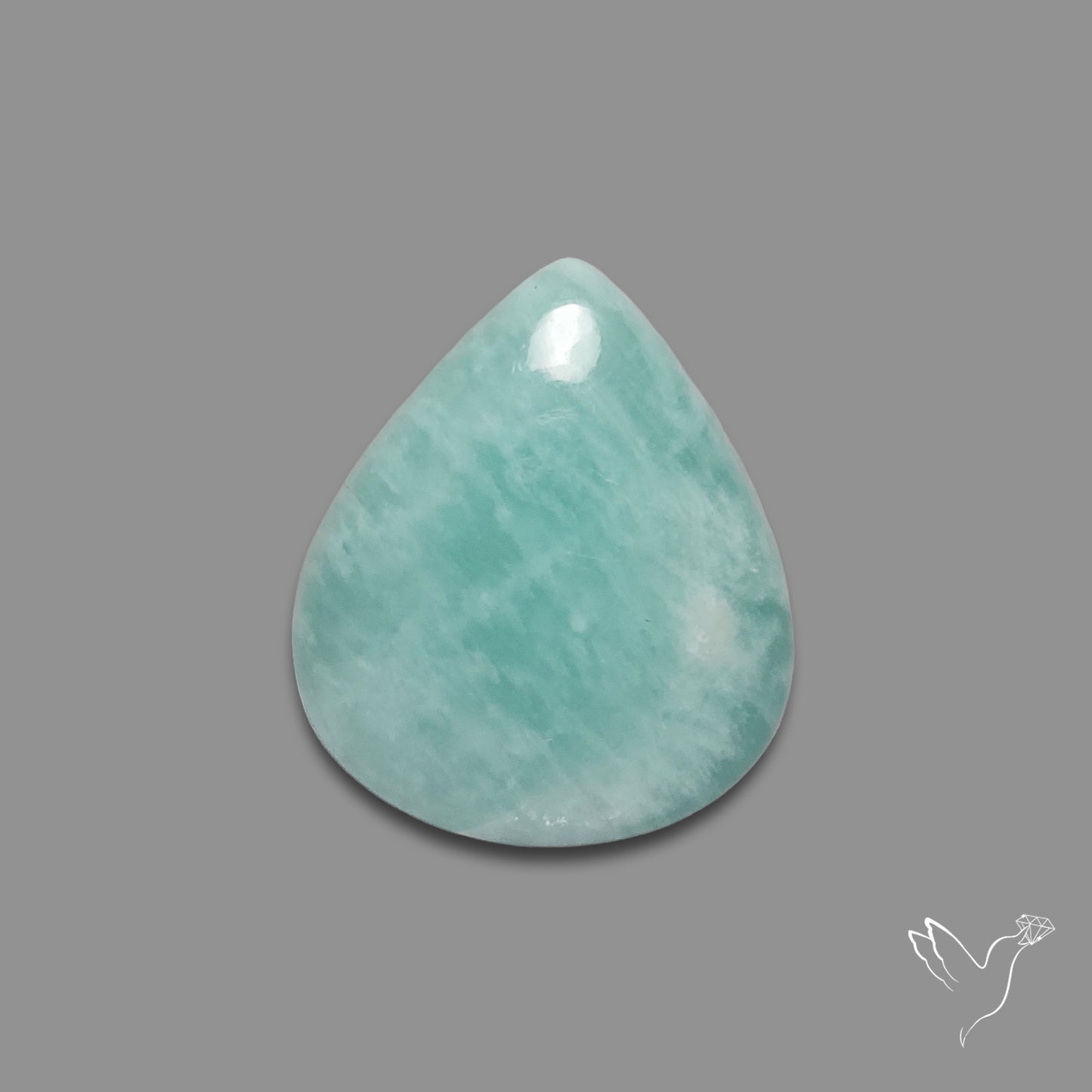 Silver Flash Amazonite Peru Cabochon