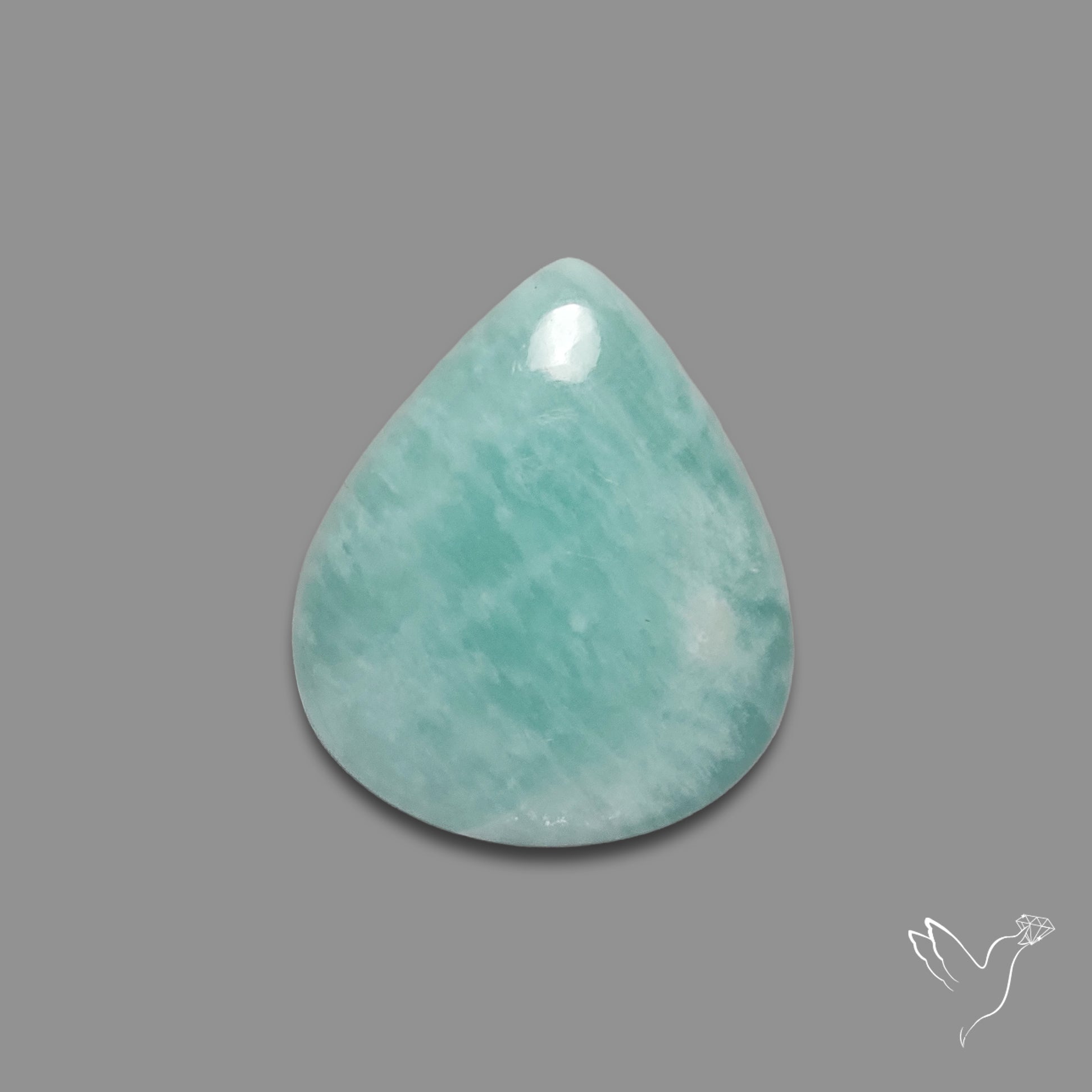 Silver Flash Amazonite Peru Cabochon