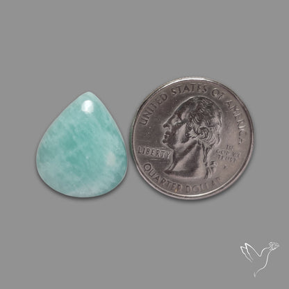 Silver Flash Amazonite Peru Cabochon