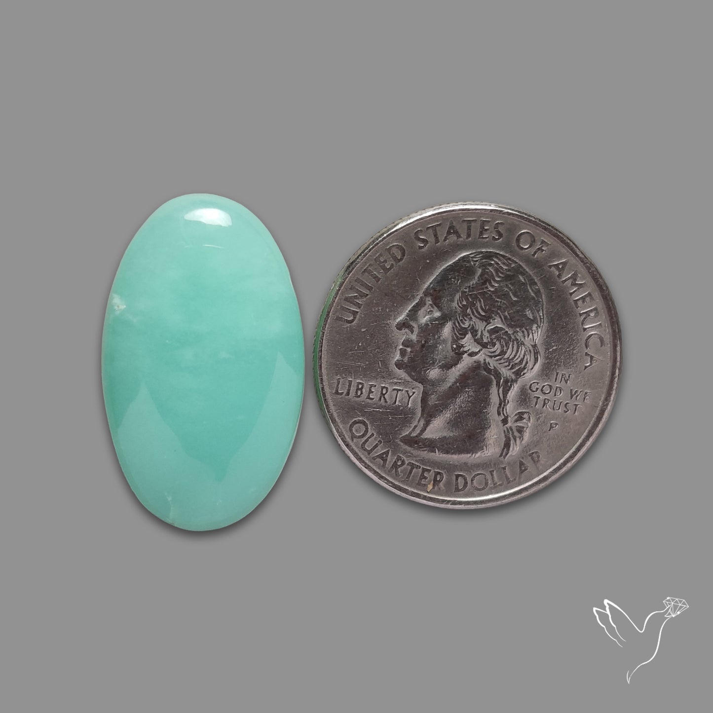Silver Flash Amazonite Peru Cabochon
