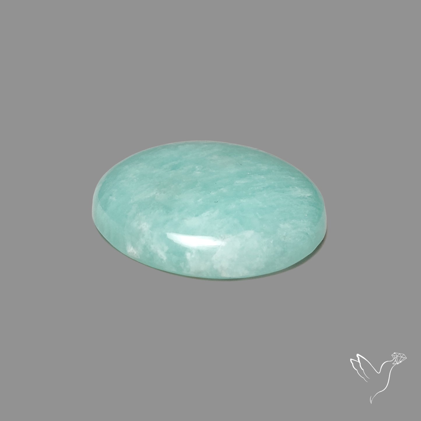 Silver Flash Amazonite Peru Cabochon