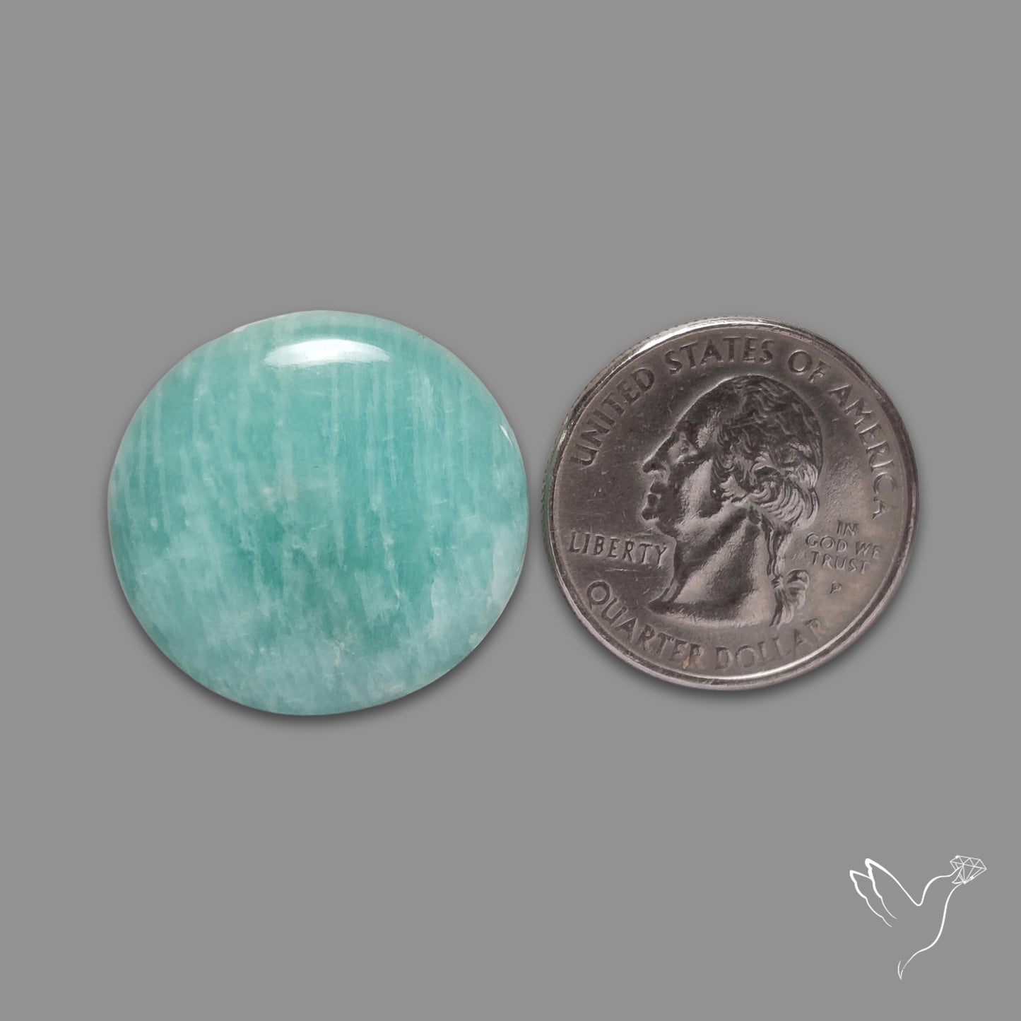 Silver Flash Amazonite Peru Cabochon