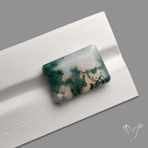 Faceted Moss Agate