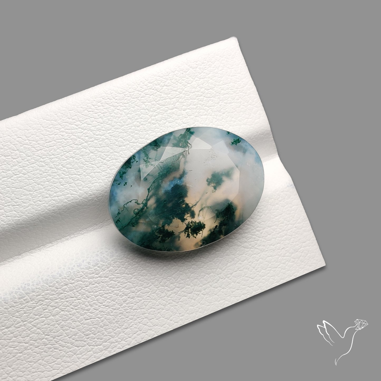 Faceted Moss Agate