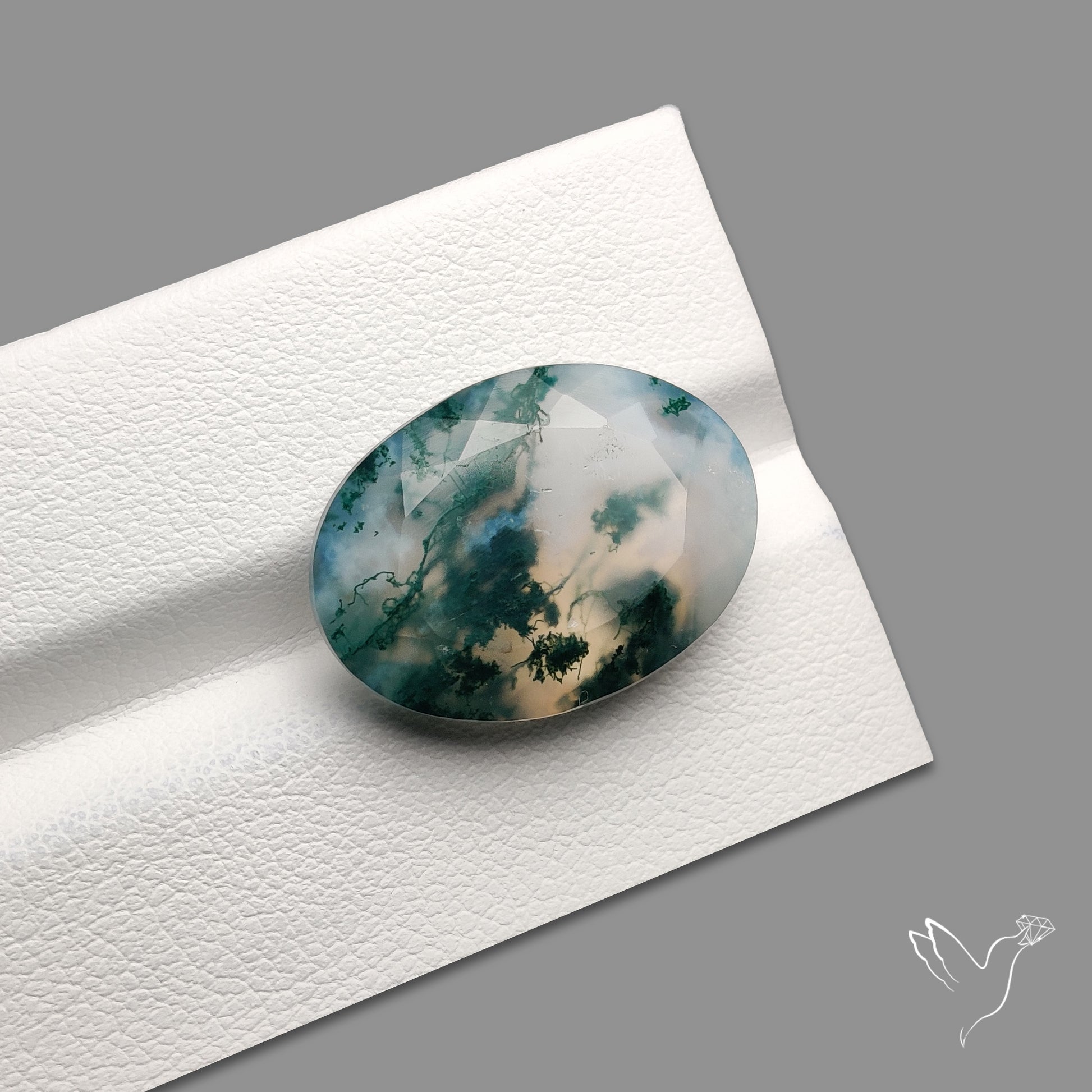 Faceted Moss Agate