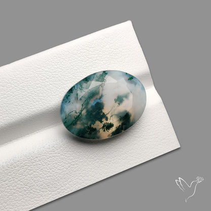 Faceted Moss Agate