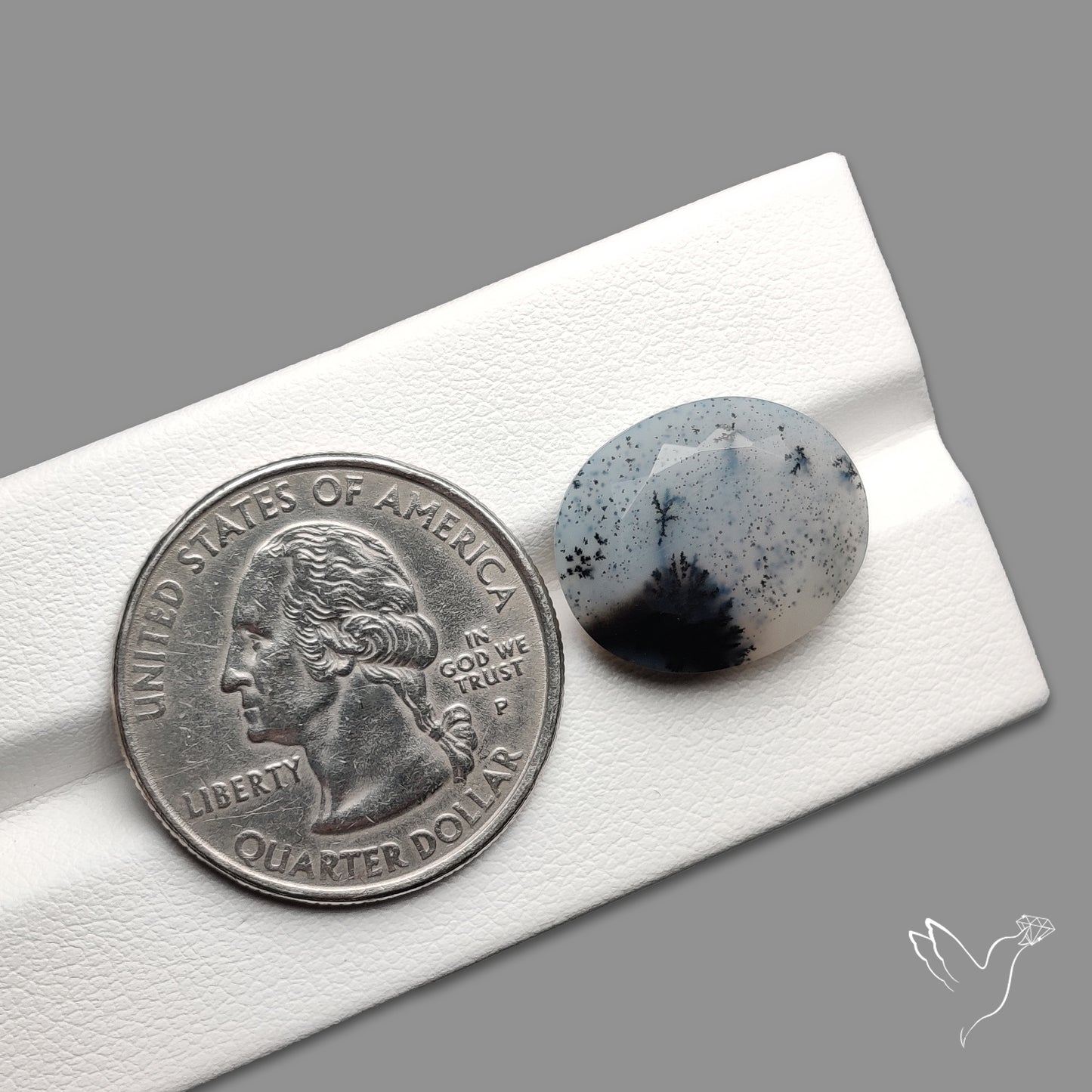 Faceted Dendritic Opal Gemstone