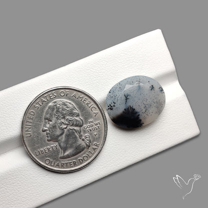 Faceted Dendritic Opal Gemstone