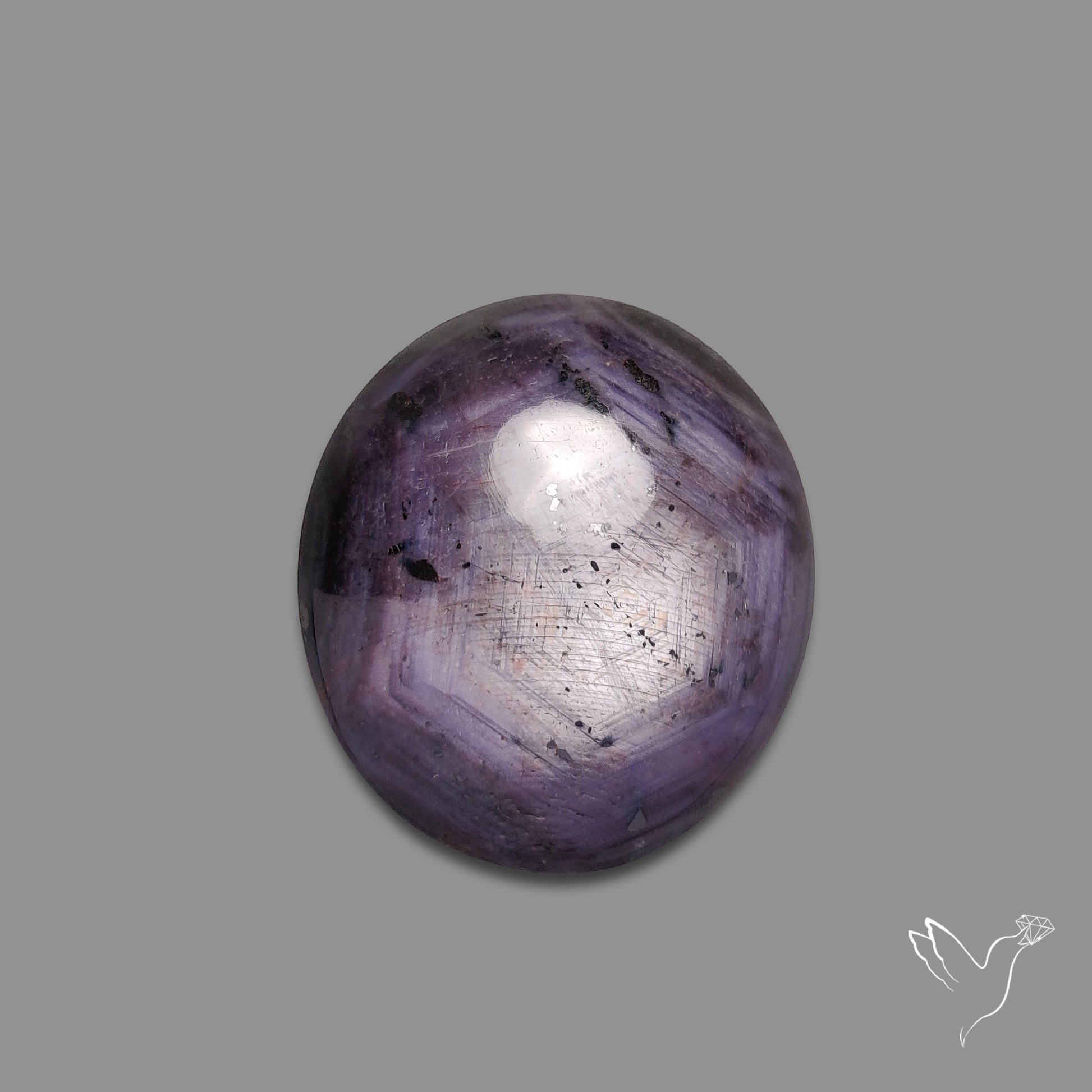 Large High Domed Dark Star Ruby