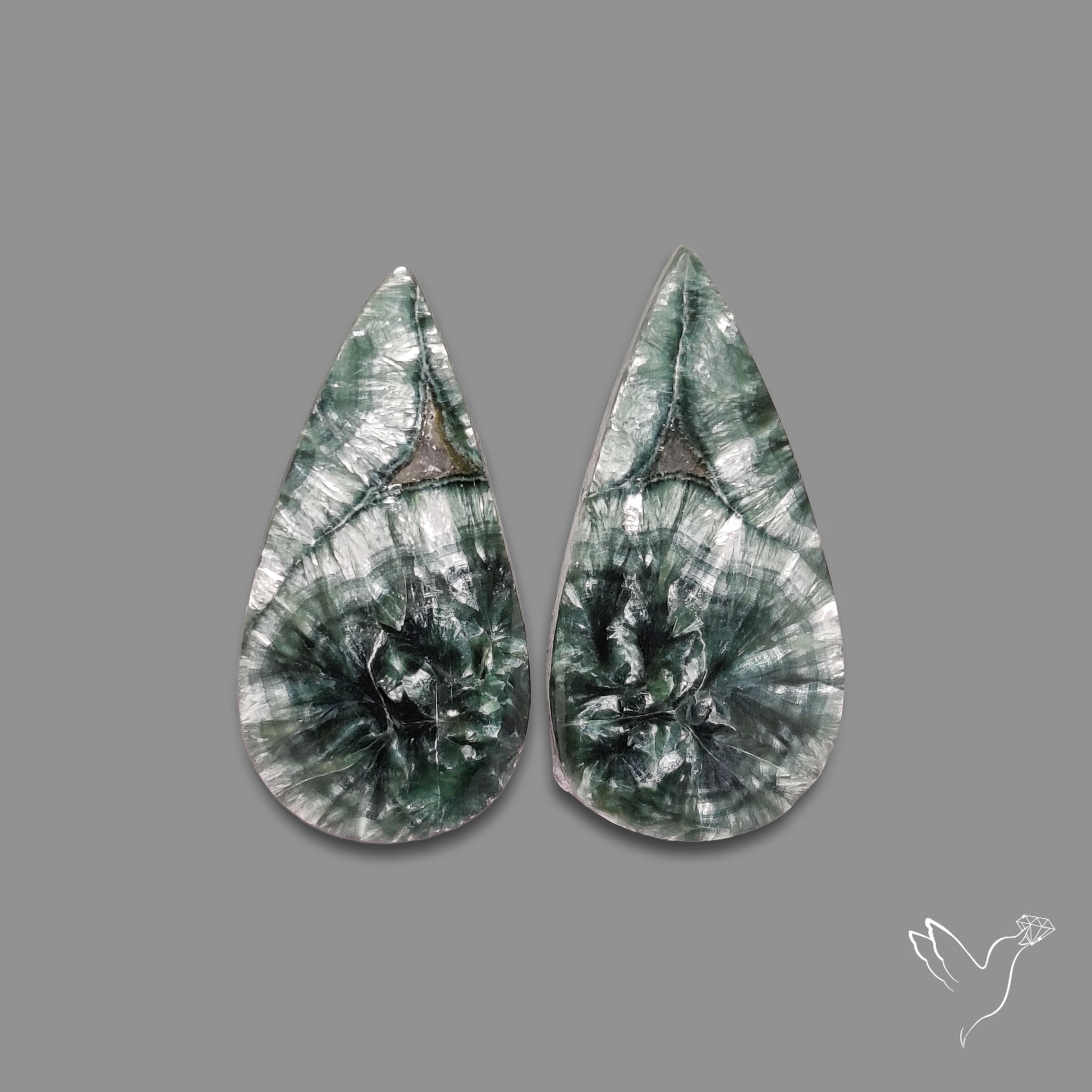 Green Seraphinites Pair