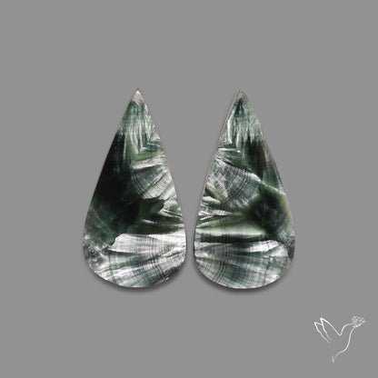 Green Seraphinites Pair
