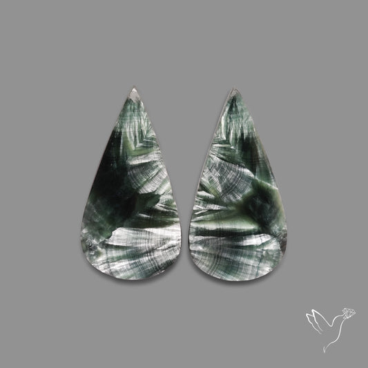 Green Seraphinites Pair