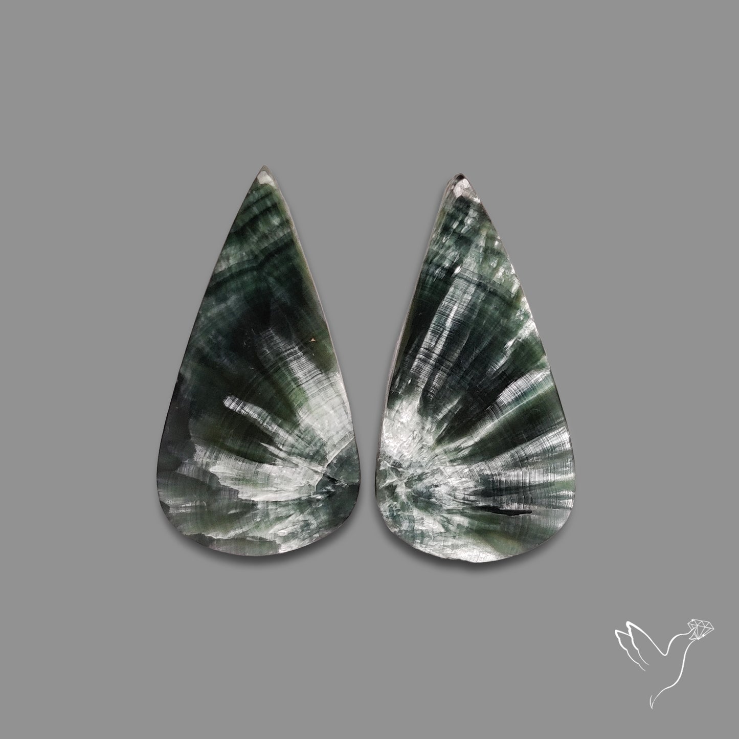 Green Seraphinites Pair