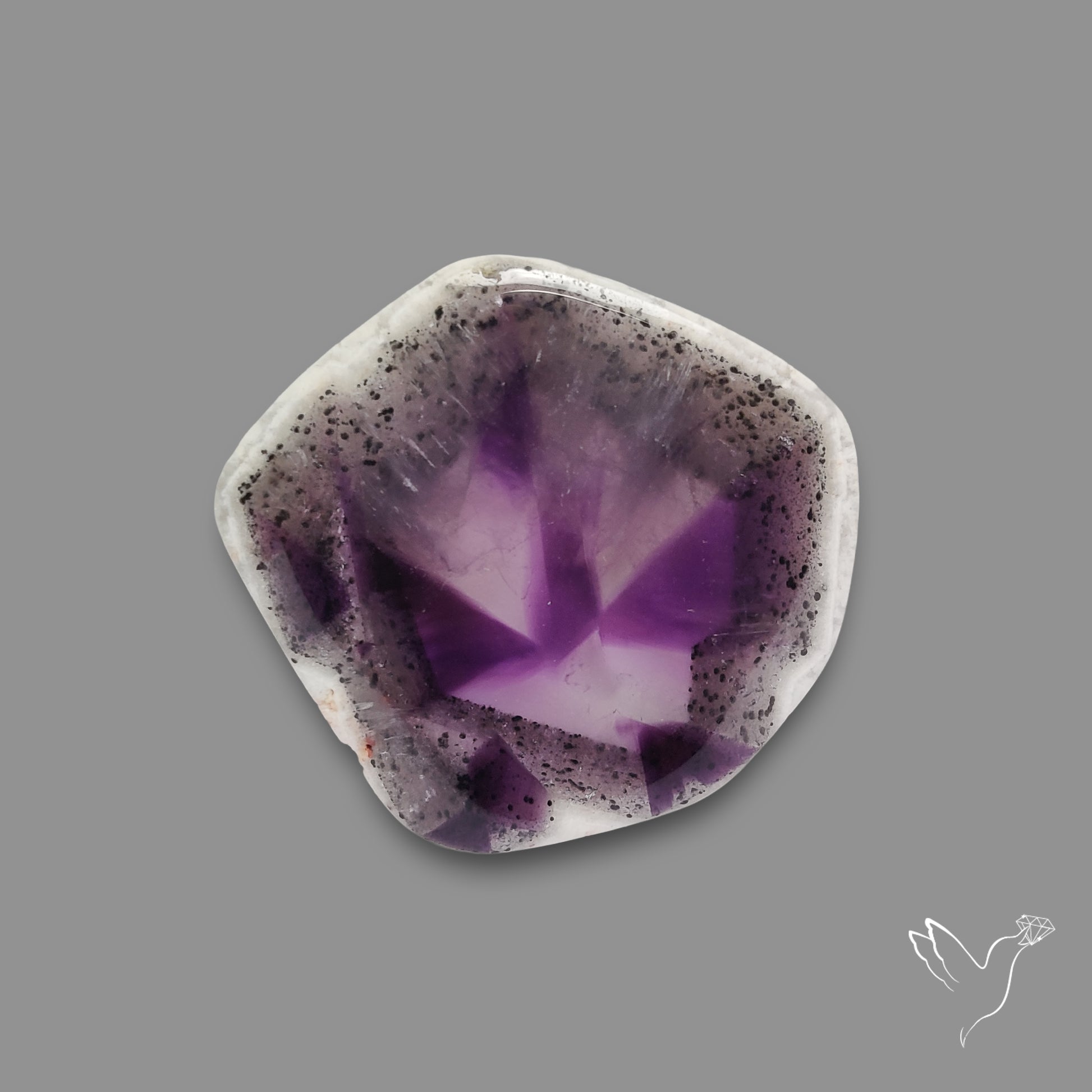 Super Seven Trapiche Amethyst Slice