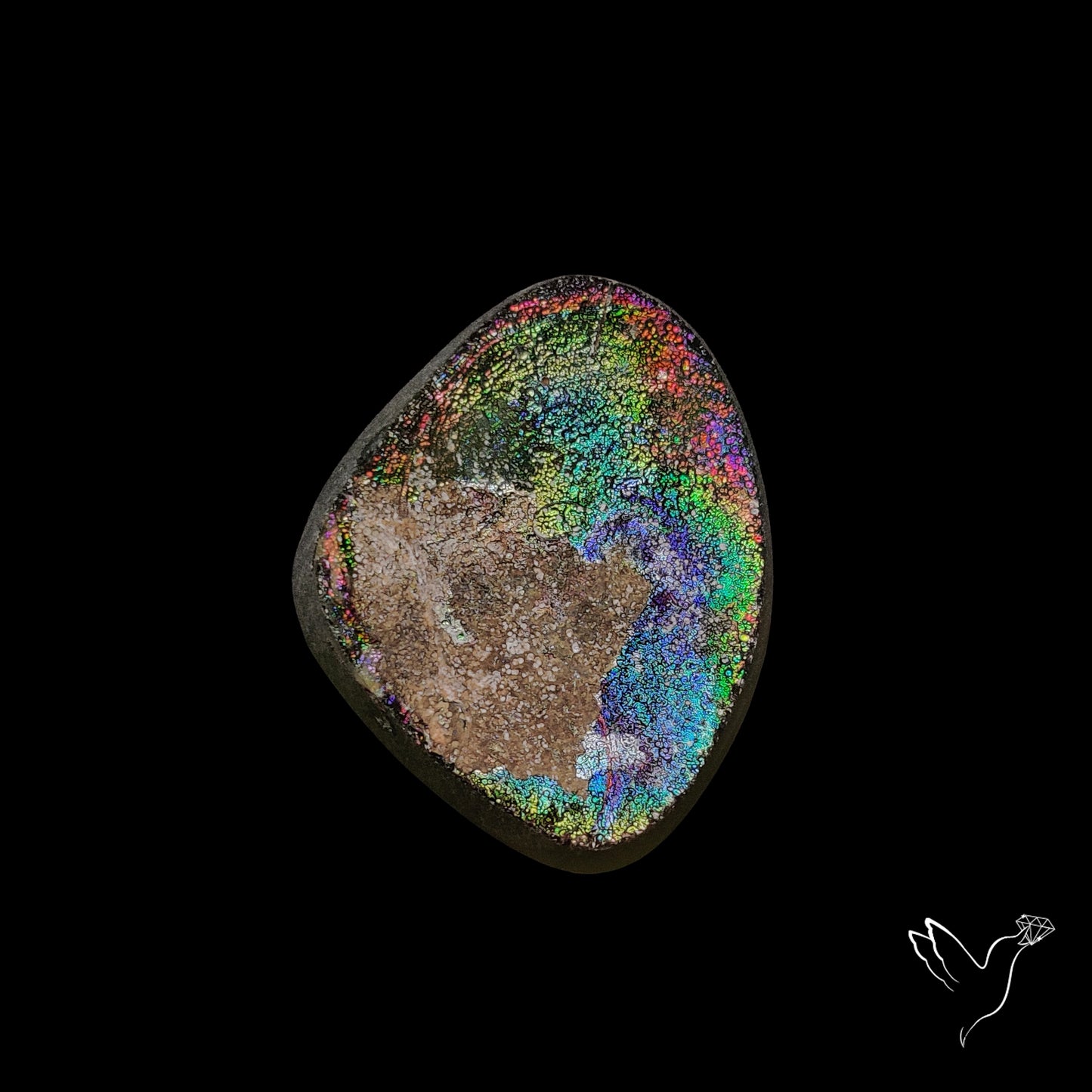 Rare Ancient Roman Glass Rainbow Vase Cabochon (not flat backed)