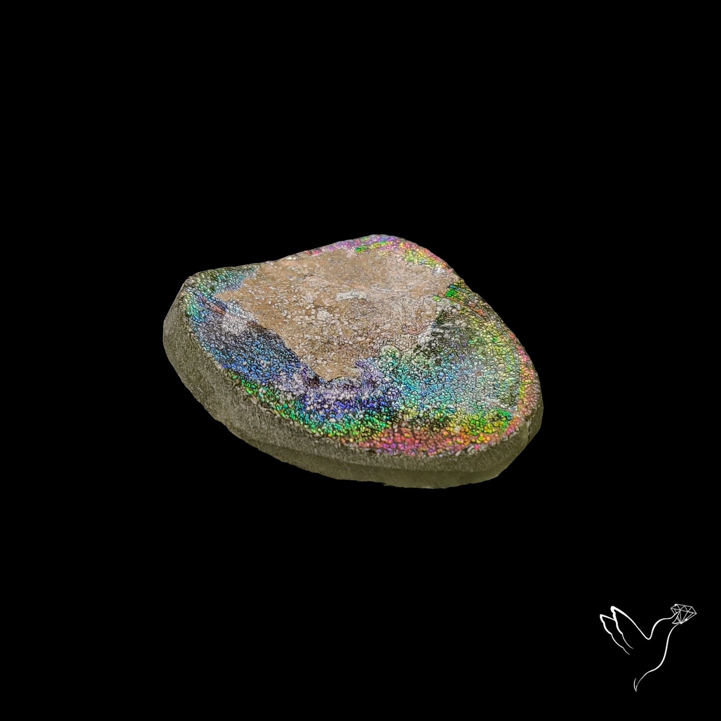 Rare Ancient Roman Glass Rainbow Vase Cabochon (not flat backed)