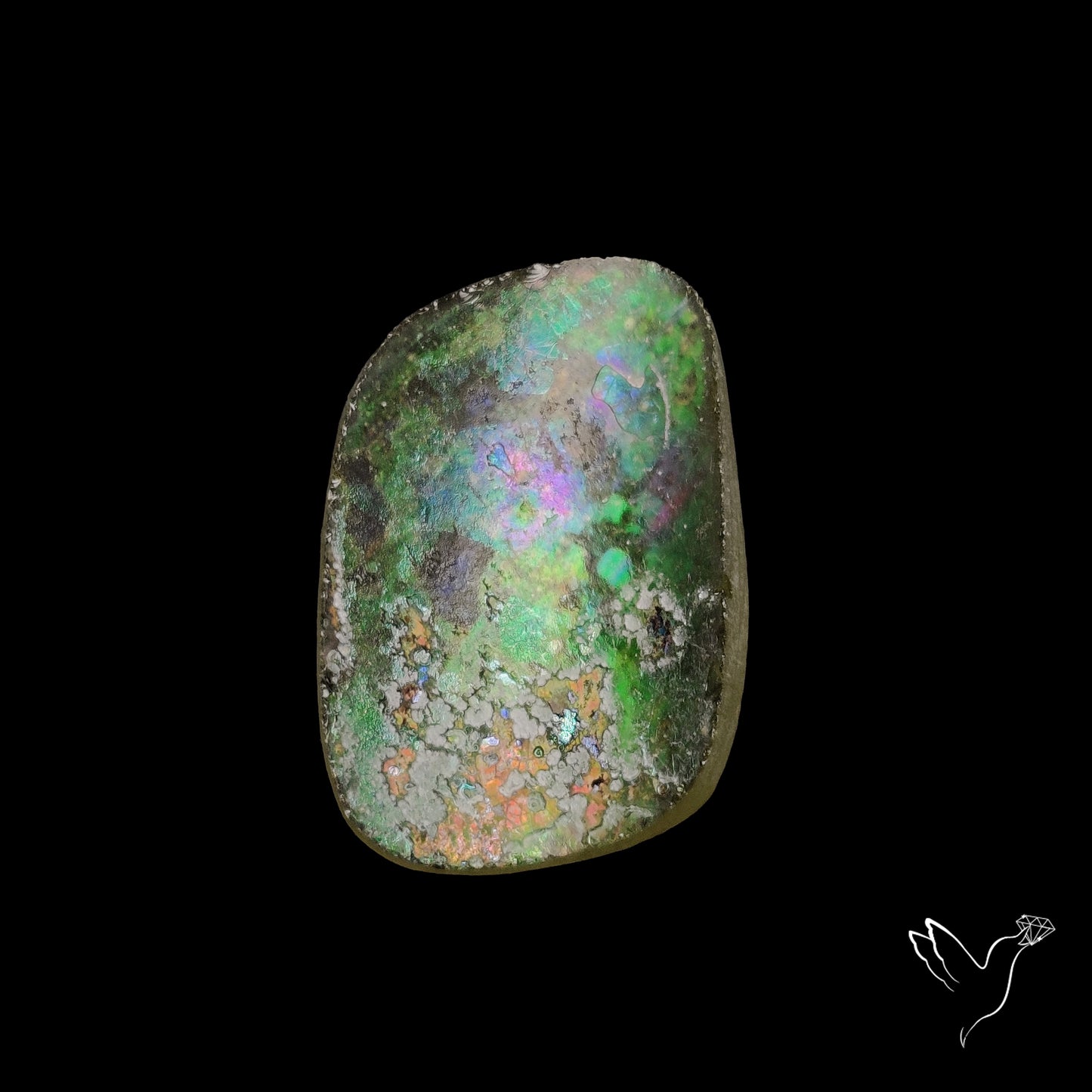 Rare Ancient Roman Glass Rainbow Vase Cabochon (not flat backed)