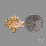 Plume Agate Maple Leaf Carving