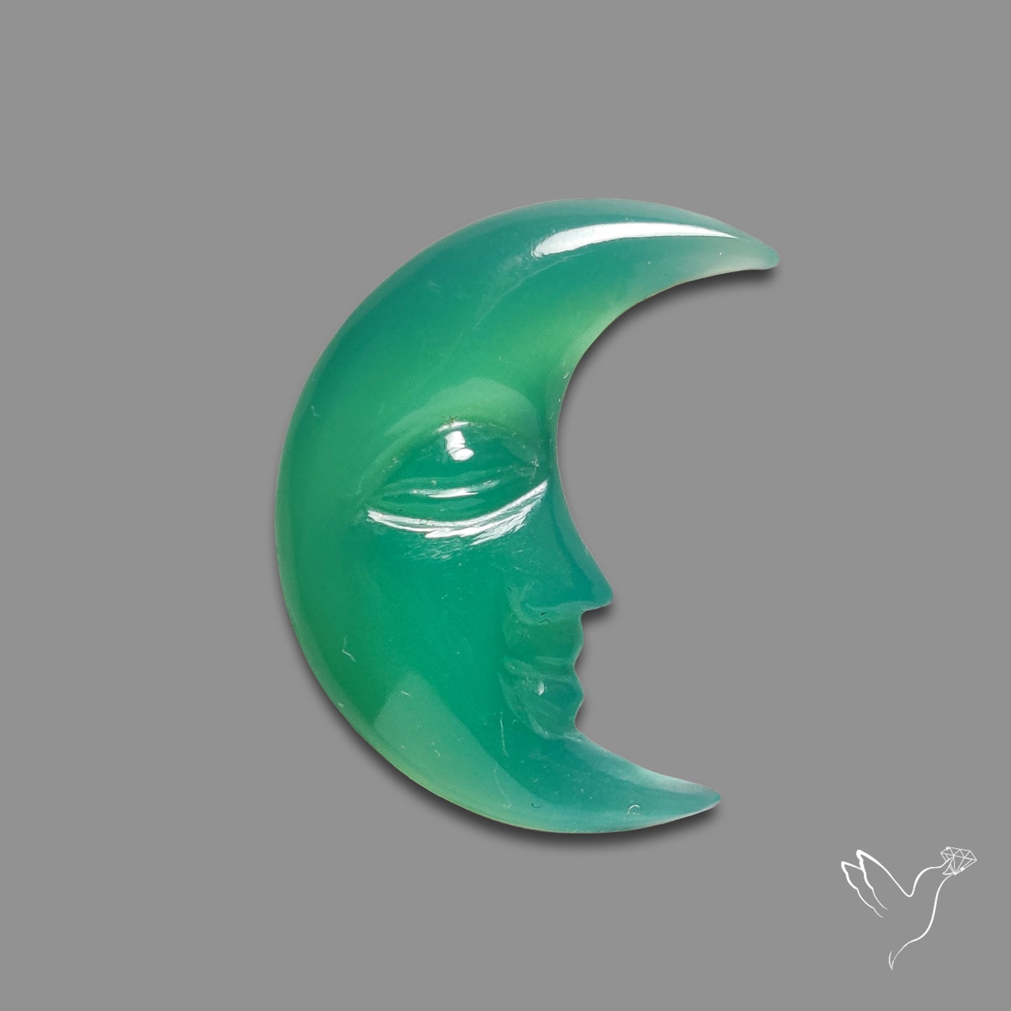 Chrome Chalcedony Moonface Crescent