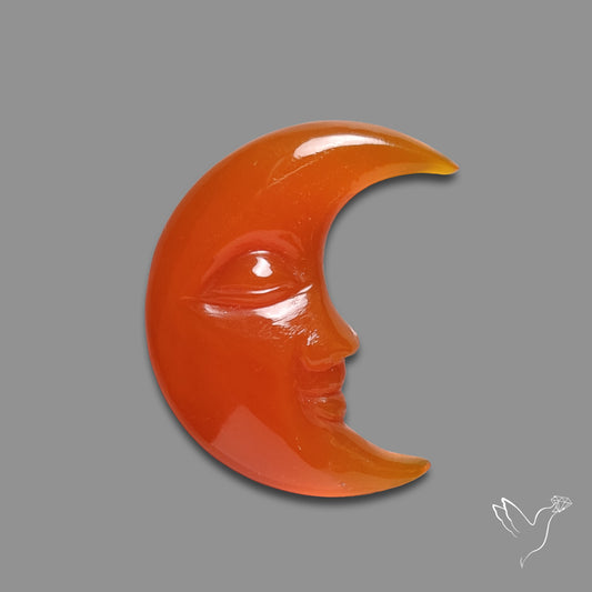 Carnelian Agate Moonface Crescent