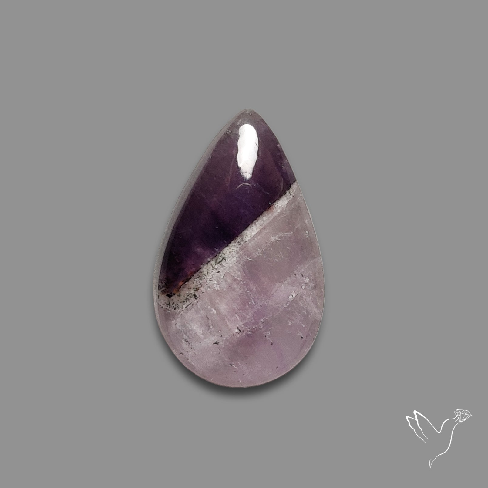 Chevron Amethyst Cabochon