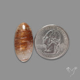 Copper Rutilated Quartz Cabochon