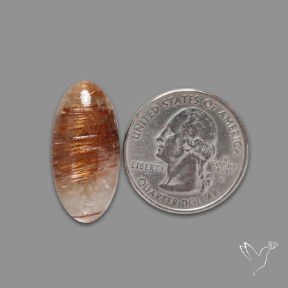 Copper Rutilated Quartz Cabochon