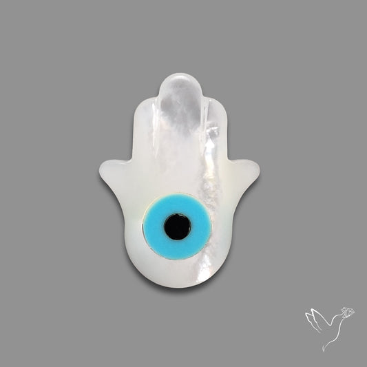 Evil Eye Mother Of Pearl Hamsa