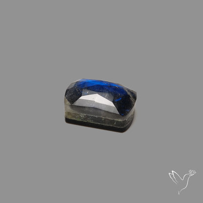 Rose Cut Quartz With Deep Blue Labradorite Doublet