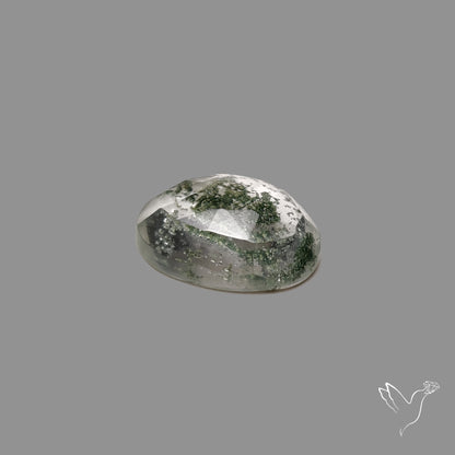 Rare Chlorite in Quartz Rose Cut