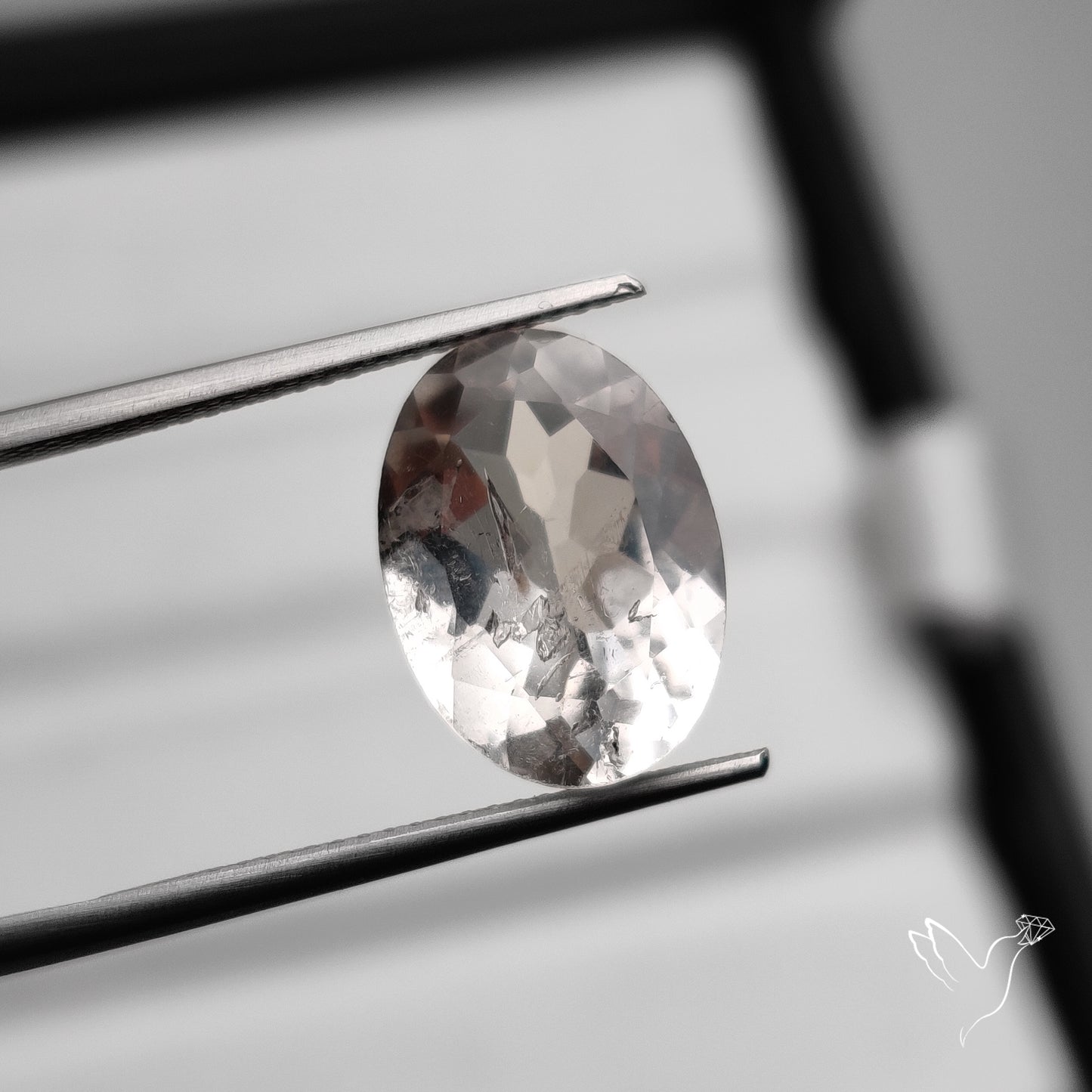 Faceted Cloudy Himalayan Quartz with inclusion