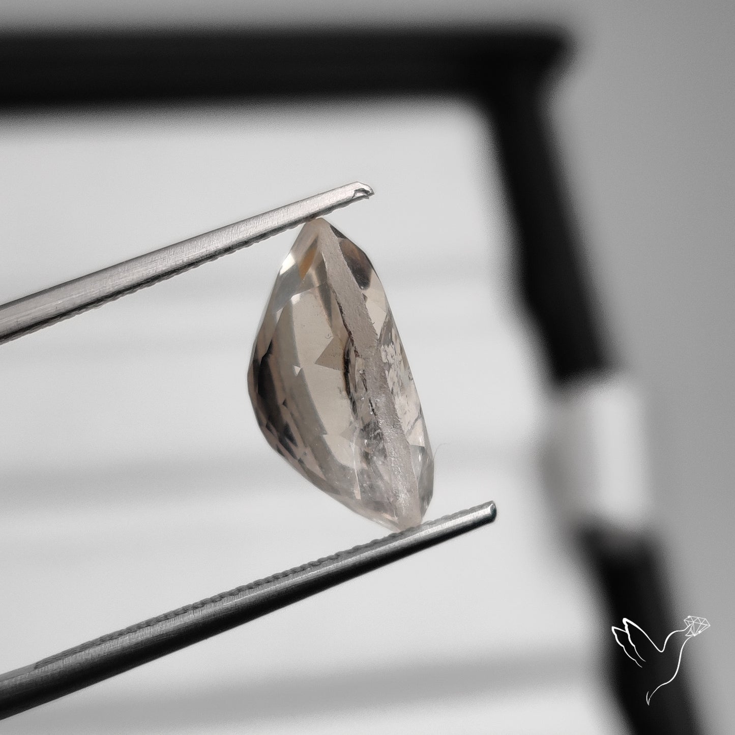 Faceted Cloudy Himalayan Quartz with inclusion