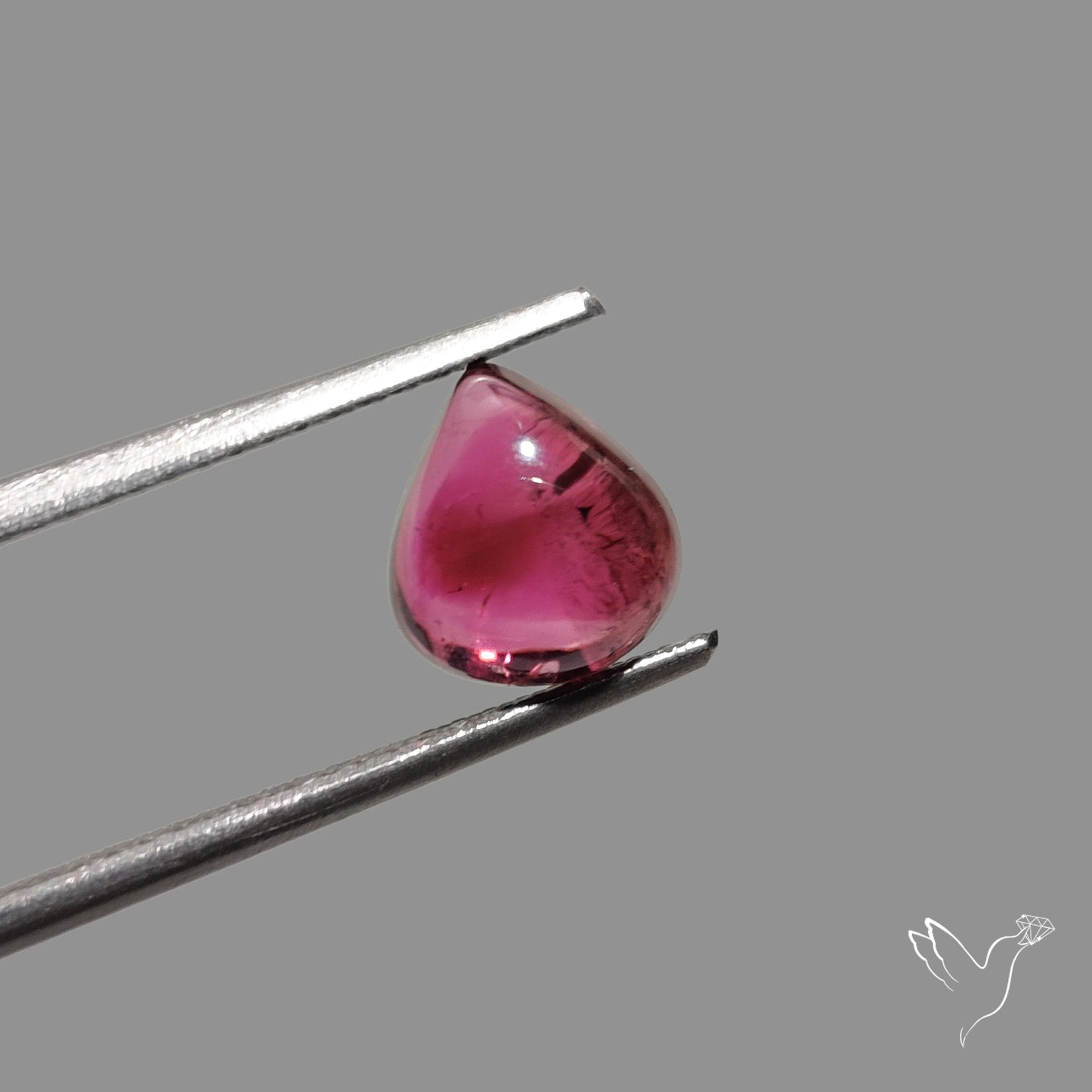 Deep Pink Rubellite Tourmaline Cabochon Fine Gemstones