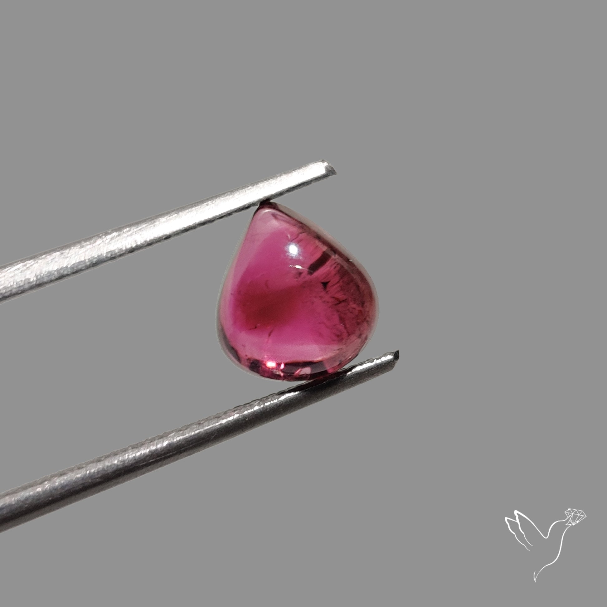 Deep Pink Rubellite Tourmaline Cabochon Fine Gemstones