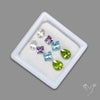 Faceted Quartz, Amethyst, Peridot, Blue Topaz Set