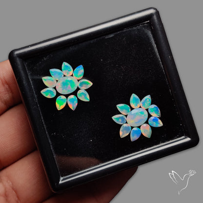Faceted Ethiopian Opals Set