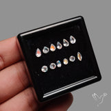 Faceted Madagascar Rainbow Moonstones Set