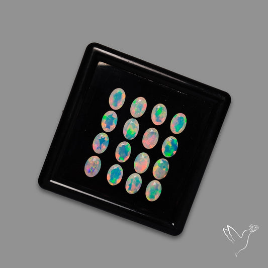 Faceted Ethiopian Opals Set
