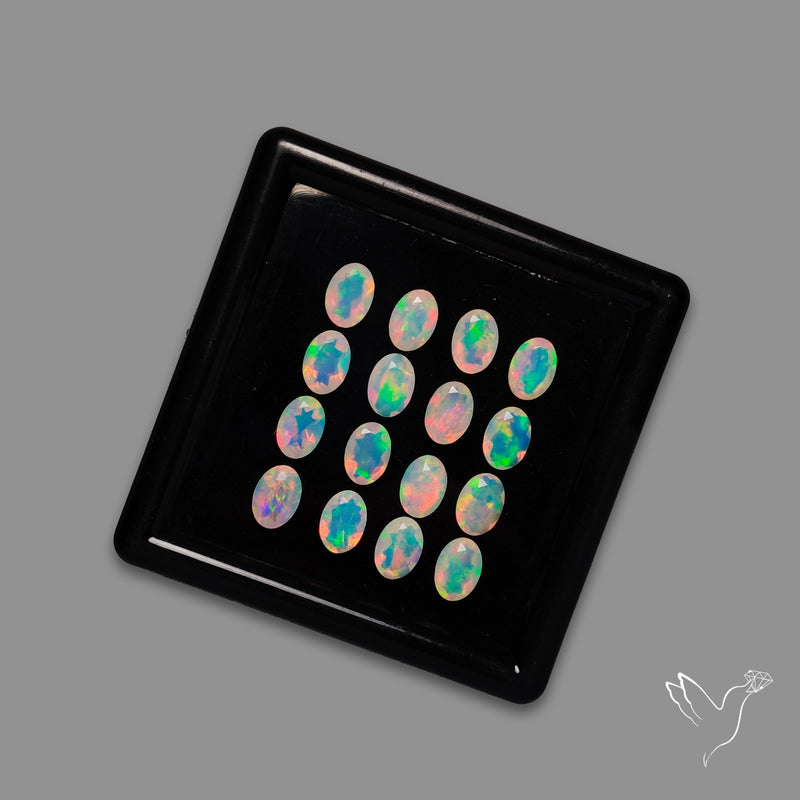 Faceted Ethiopian Opals Set