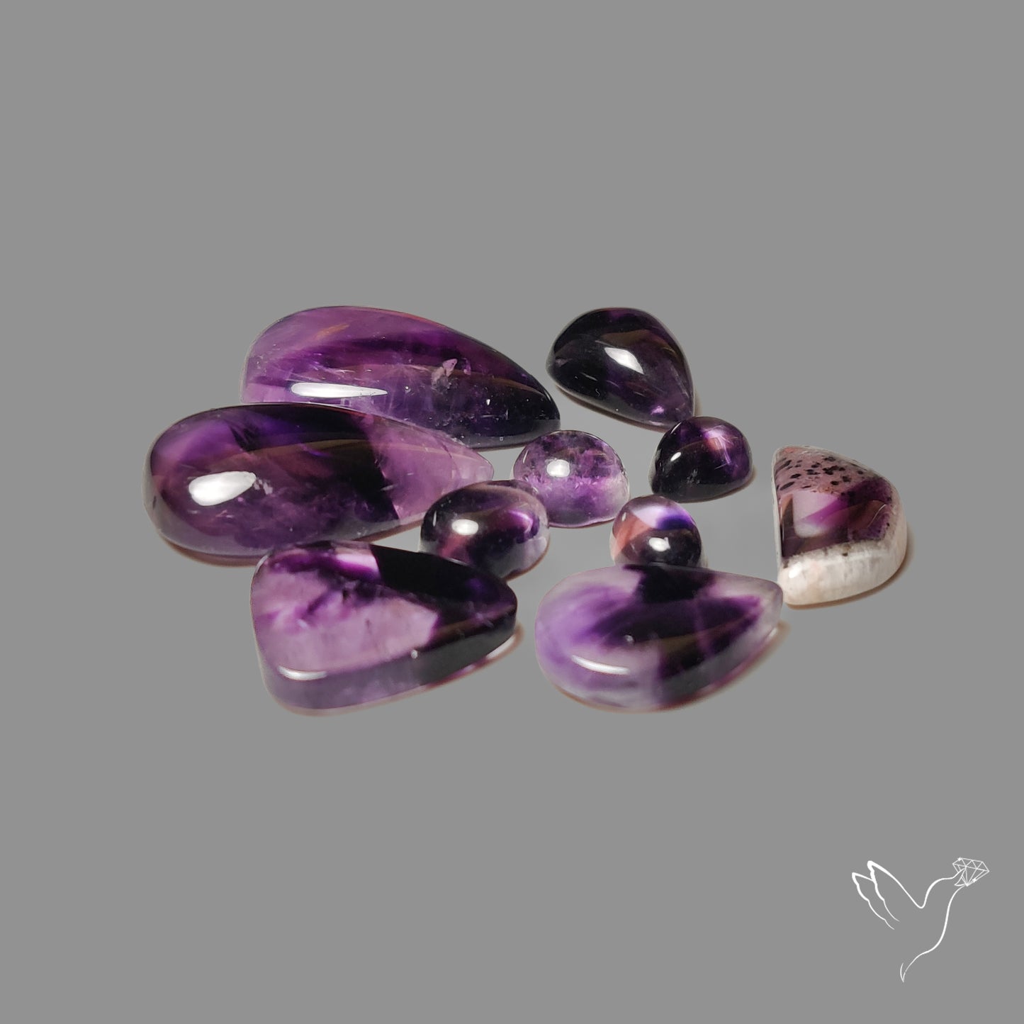 Trapiche Amethysts Lot