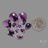 Trapiche Amethysts Lot
