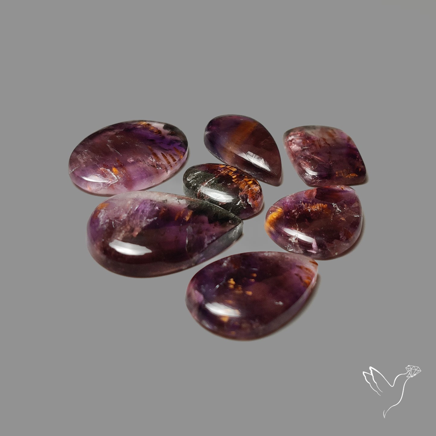 Cacoxenite In Amethysts Lot